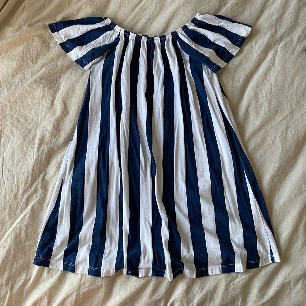ASOS Striped Off Shoulder Dress
